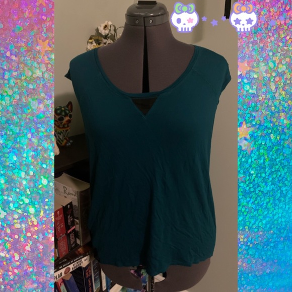 💀 Teal Dressy Tank Top - Picture 1 of 4